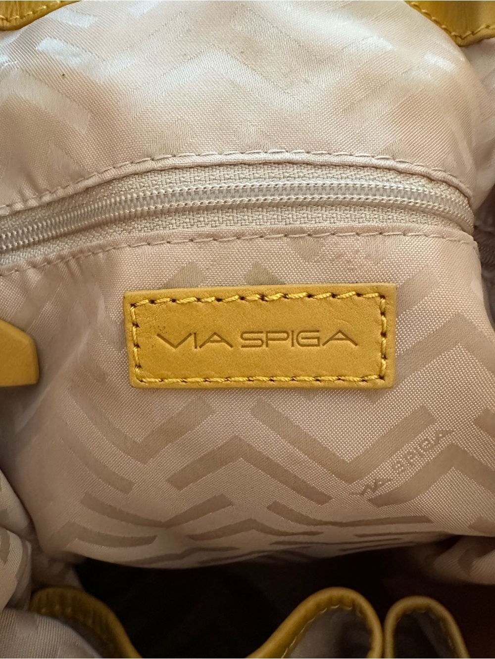 Via Spiga Canvas and Leather Sling Bucket Bag - Picture 3 of 16